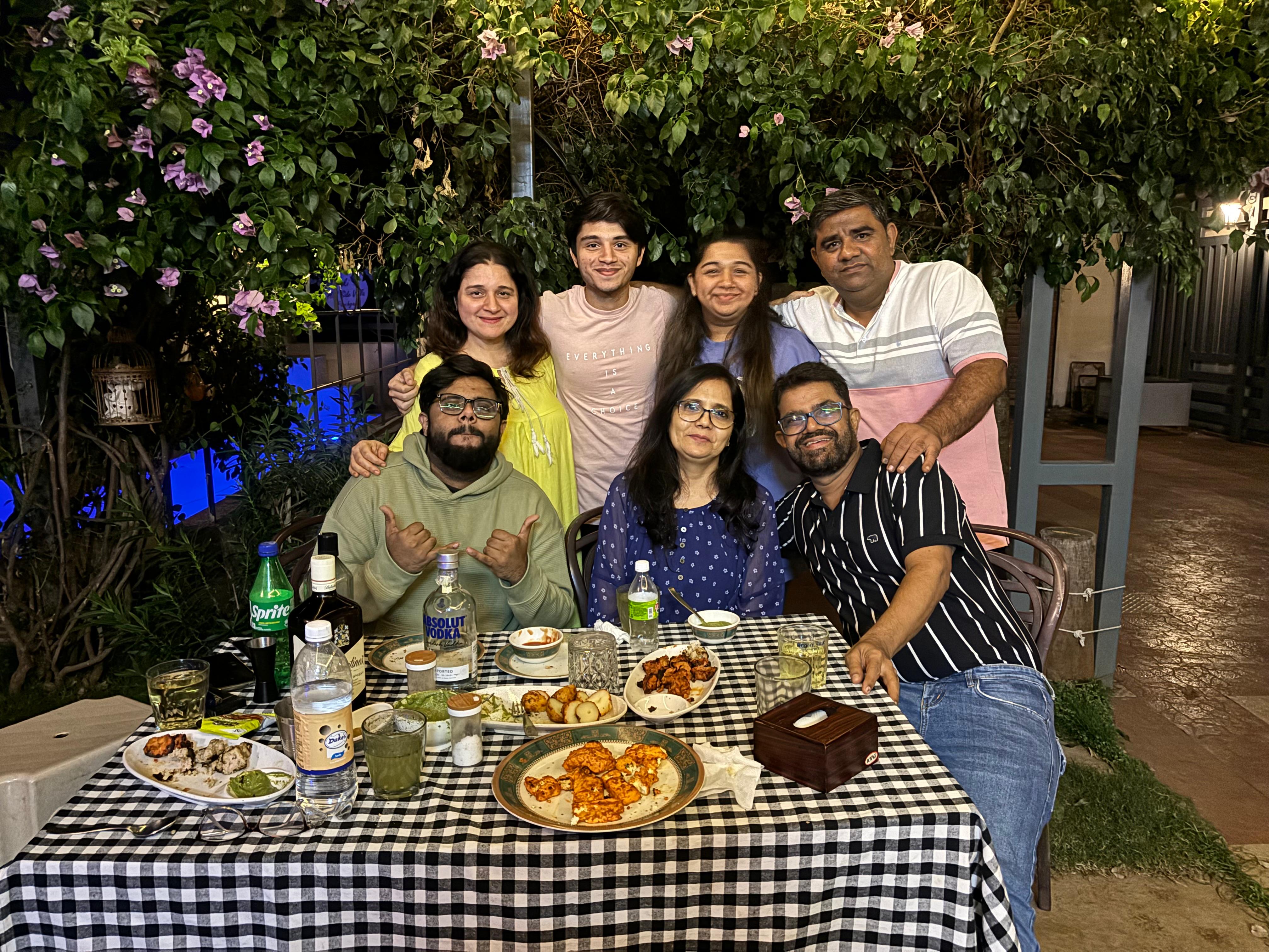 Guests enjoying dinner at Meraki Hillside Villa